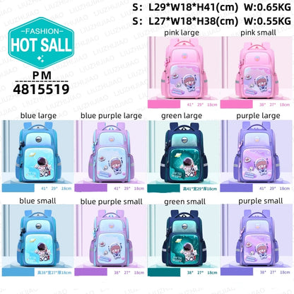 New Cartoon School Bag for Students Grades 1-6 Large Capacity Waterproof Shoulder Bag Mochila Escolar