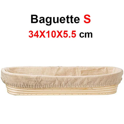 UPORS Rattan Bread Proofing Basket Natural Oval Rattan Wicker Dough Fermentation Sourdough Banneton Bread Basket for Baking