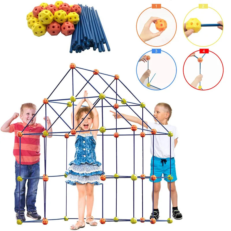 Unisex 158pcs Educational Sports-Themed Building Blocks Puzzle Set 5-7 Years Kids PP Plastic Pieces for Boys and Girls Games