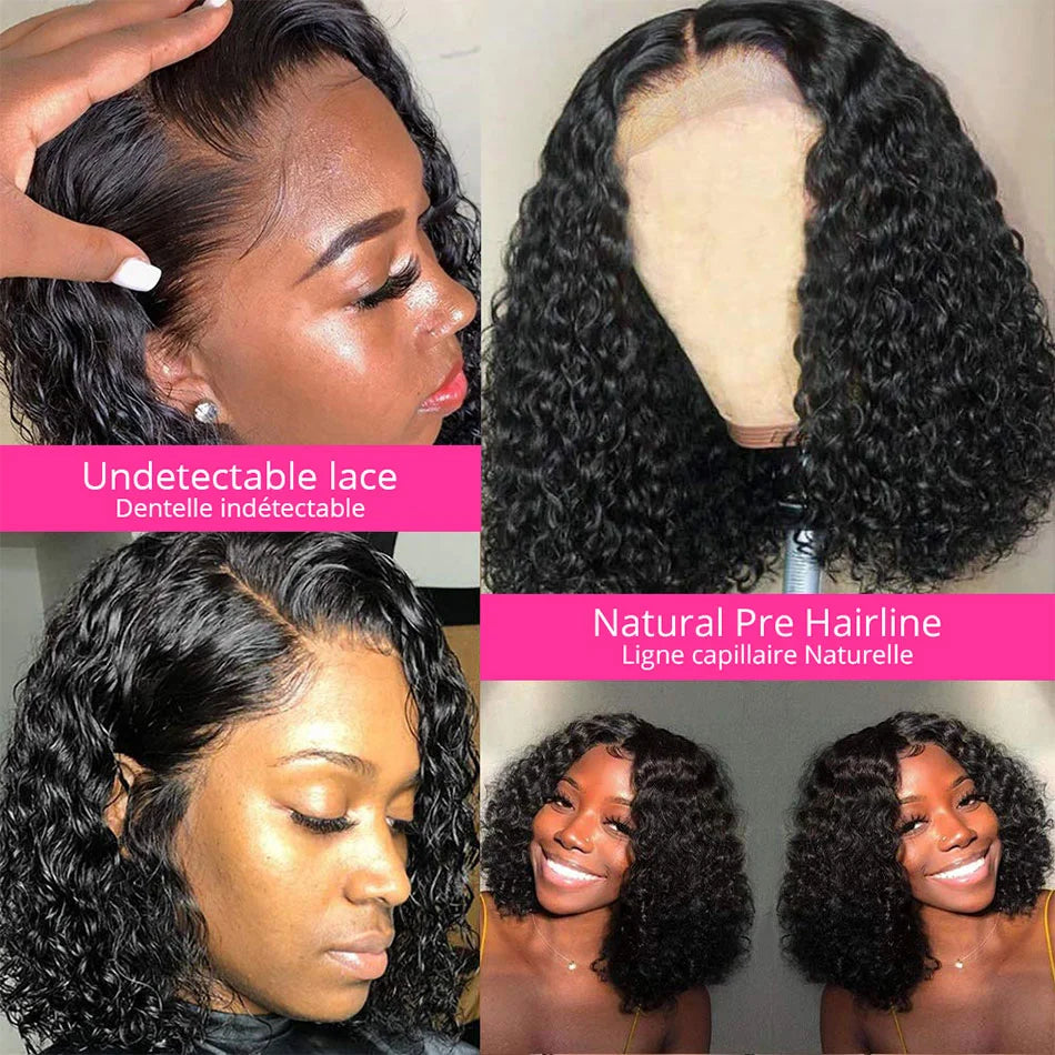 Wholesale Prices Wear and Go Pre Plucked Indian Human Hair Wig Afro Kinky Curly 4x4 5x5 13x4 Full Front HD Glueless Lace Wigs