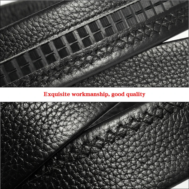 Herrengürtel aus Metall, Luxusmarke mit automatischer Schnalle, hochwertiges Leder, Gürtel für Herren, Business, Arbeit, Freizeit, Riemen ZDP001A