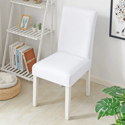 Simple Modern Household Dining Chair Slipcover Half-Pack Stretch Polyester Cover Wear-Resistant and Dustproof