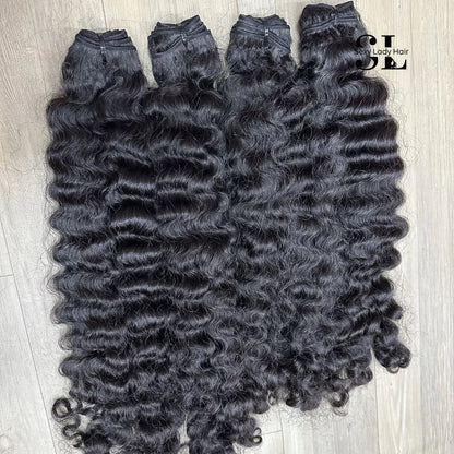 Fast Ship Burmese Curly  Remy Hair Grade Virgin Cuticle Aligned Cambodian Raw Human Hair Extensions Natural Wavy Hair Bundle