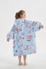 China Factory Oversized Winter Kids Wearable Hoodie Blanket Winter Custom Sherpa Hooded Blanket Kids Wearable Christmas Blanket