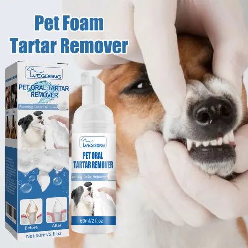 Yegbong Pet Tartar Remover  Removing Dental Calculus Yellow Halitosis Cleaning Teeth Mouth Foam Cleaner