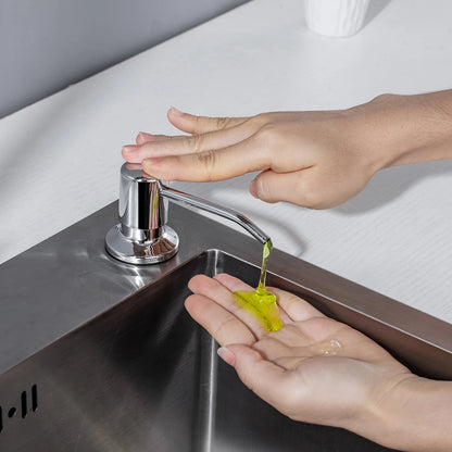 Kitchen Soap Dispensers 500ml Build in Dispenser Soap For Kitchen Bathroom Accessories Stainless Steel Pump Liquid PE Bottle