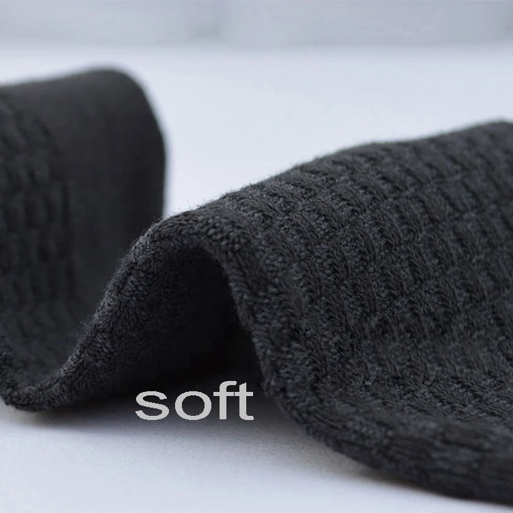 10 Pairs/Lot Men's Bamboo Fiber Socks 2025 New Compression Autumn Long Black Business Casual Man Dress Sock Gift Plus Size 42-45
