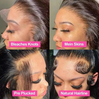 Factory Seller  12A Grade Straight Pre-Plucked Transparent Brazilian Human Hair  Wig 200 Density 6x4  Wigs for Woman