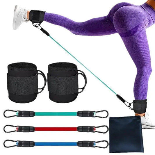 Ankle Resistance Bands Cuffs for Glutes & Butt Workouts-Fitness Exercise Equipment