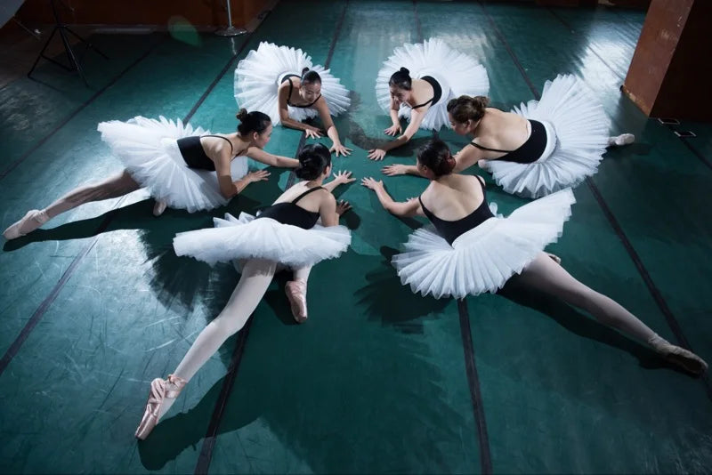 Professional Ballet Tutus Skirs For Adult Child Stiff Mesh Pancake Belly Dance Girls Practice Kids White Swan Lake