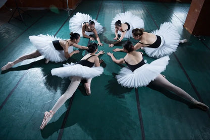 Professional Ballet Tutus Skirs For Adult Child Stiff Mesh Pancake Belly Dance Girls Practice Kids White Swan Lake