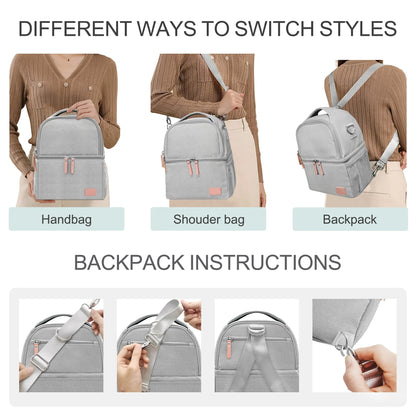 Fit Most Breast Pumps Mother Baby Care Bag Portable Waterproof Multifunctional Backpack With 2 Cooler Mother Backpack Diaper Bag