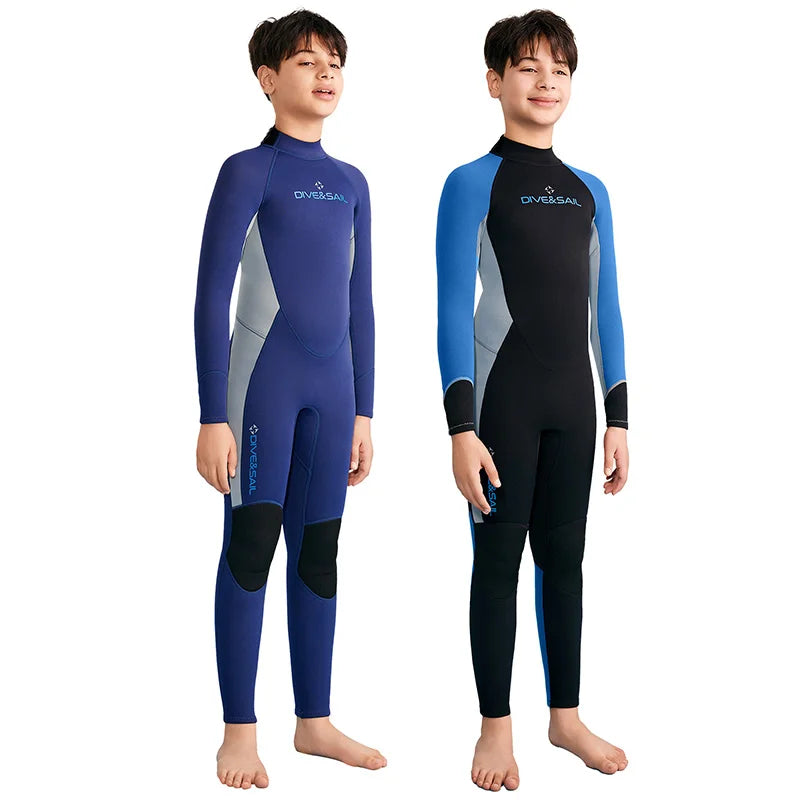 Factory Wholesale Water Sports Surf Beach Swimsuit 2.5mm SCR Neoprene Youth Kids Wetsuit Hooded