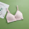 Wholesale LOGO Custom Modal Heart Pattern Front Open Comfort No Steel Ring Maternity Nursing Bra for Women