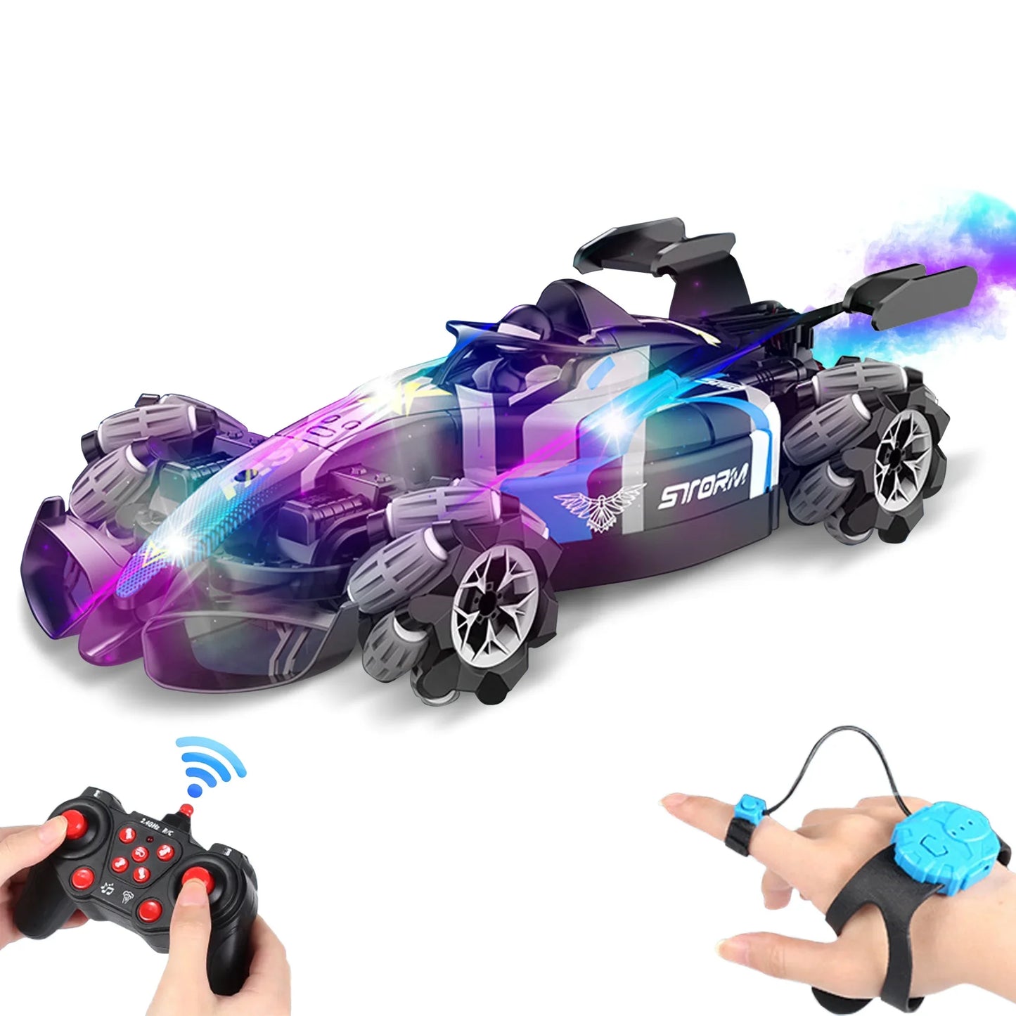 Wholesale 2.4G Remote Control Racing RC Stunt Cars 4WD High Speed Drift 360-Degree Rotating Car Kids Toys Gift Children