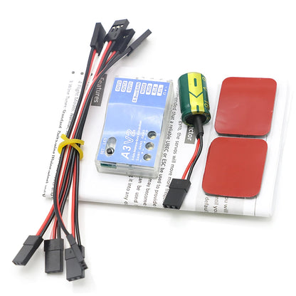 High Quality 3 Axis Gyro A3 V2 Aeroplane Flight Controller Stabilizer for RC Airplane Fixed-wing Fixed wing Copter