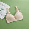 Wholesale LOGO Custom Modal Heart Pattern Front Open Comfort No Steel Ring Maternity Nursing Bra for Women