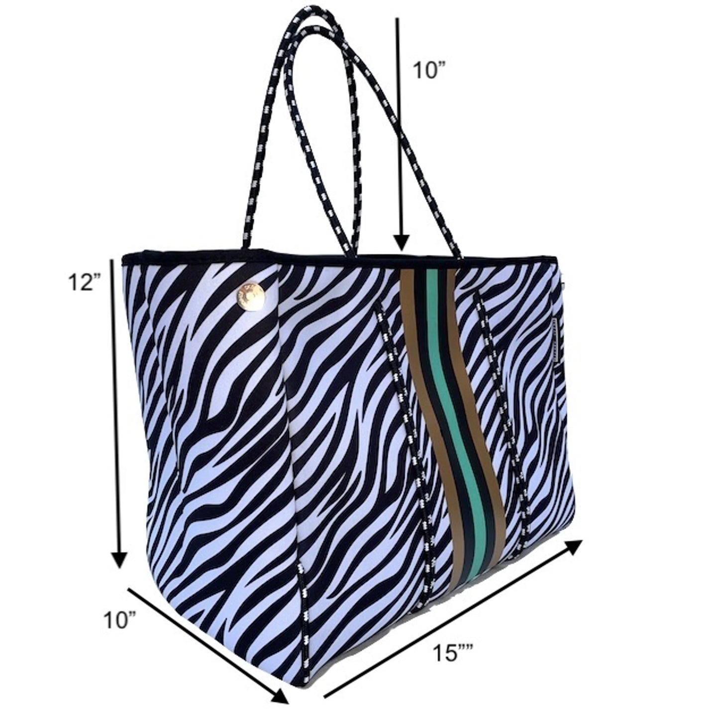TD Lolly Luella on the Go Travel Bags Neoprene Tote with Removable Small Zippered Pouch