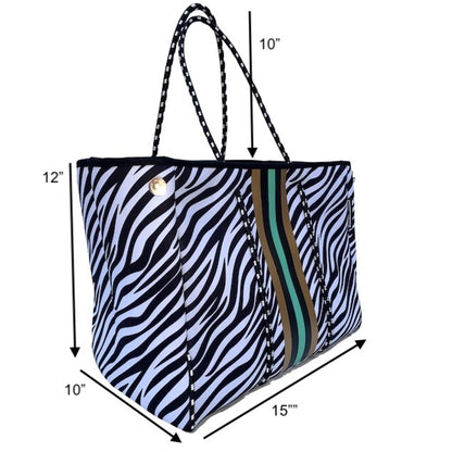 TD Lolly Luella on the Go Travel Bags Neoprene Tote with Removable Small Zippered Pouch