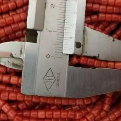 Natural Red Coral Beads Cylindrical Loose Coral Beads for Jewelry Making DIY Bracelet Necklace Accessories Size 3x3mm