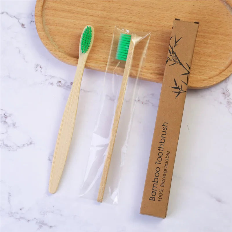 Eco-friendly Travel Hotel Soft Bristle Bamboo Toothbrush With Cheap Price