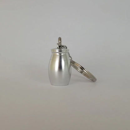 16x25mm Aluminum Alloy Cremation Urn Keychain for Ashes Pet/Human Memorial Urns Engraved With Wild Goose Feather Keepsake