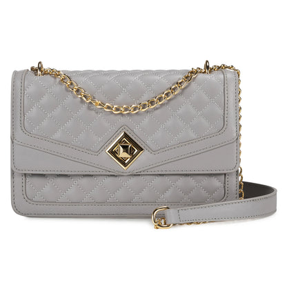 LOVEVOOK 2023 Leather Quilted Sling Shoulder Bag With Chain Trendy Clutch Ladies Evening Purse Luxury Crossbody Bags for Women