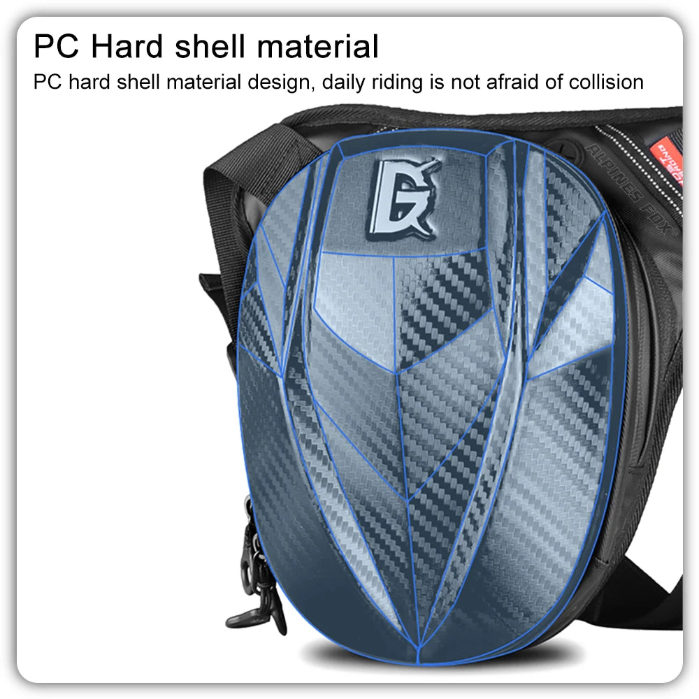 Brand New Motorcycle Drop Leg Bag Outdoor Casual PC Hard Shell Waist Bag Waterproof Motorbike Hip Bum Pack Bags