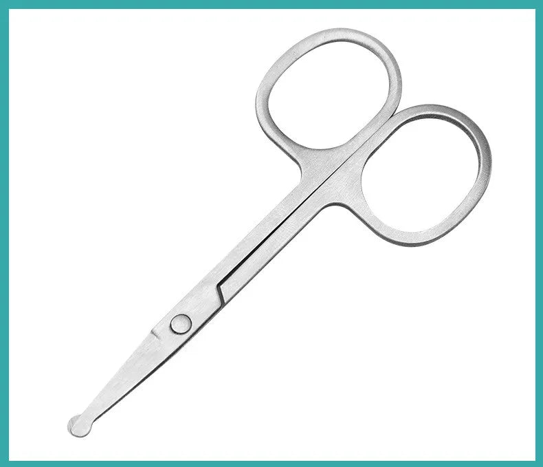 Nose Hair Scissors Mini Stainless Steel Round Head Beauty Trimmer Nose Hair Trimmer Portable Ergonomics Nose Hair Cutter