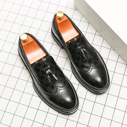 Classic Design Tassels Loafer Shoes Wholesale Durable Fashion Slip on Formal Business Wedding Dress Shoes for Men