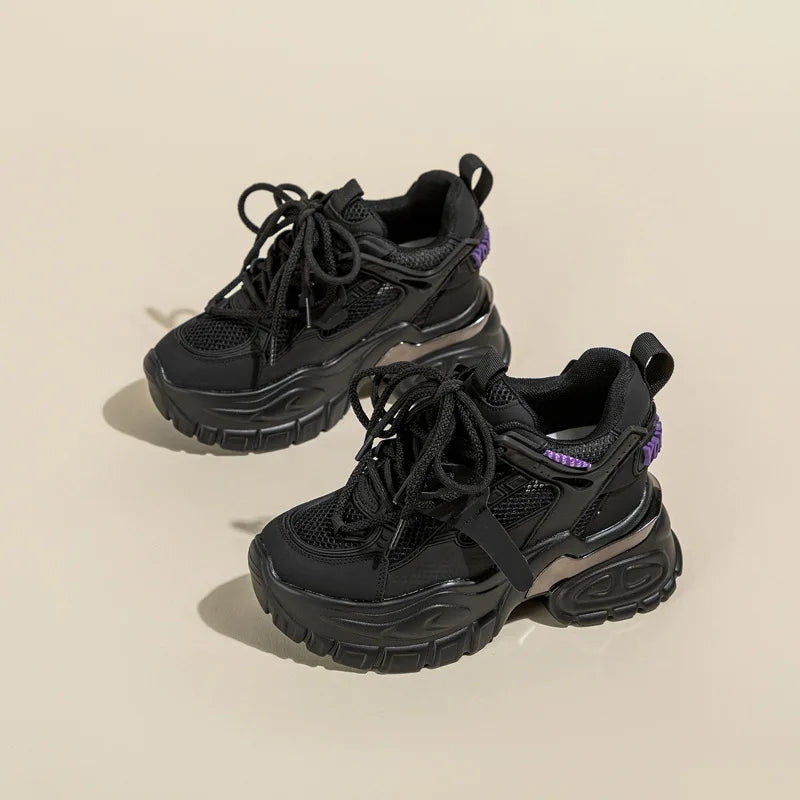 Summer Comfortable 10cm Height Increasing Wedges Shoes Ladies Women High Heel Sneakers Women Shoes