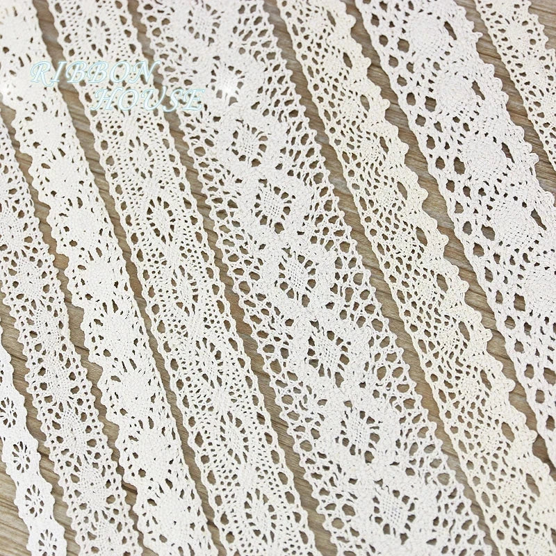 (5Meter/roll) 60mm Width Beige Cotton Embroidered Laces Clothing Handmade DIY Decorate Sewing Craft Materials Lace Fabric