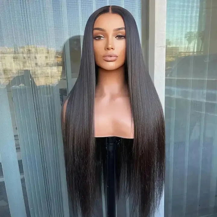 Pre Plucked 4x4 Lace Closure Wig Transparent Lace Front Human Hair Wig Brazilian Straight HD Lace Frontal Wig for Black Women