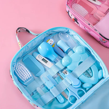Baby Care Bag Set New Born Baby Products Baby Nasal Aspirator Nail Clipper Thermometer 13 Piece Daily Cleaning Care