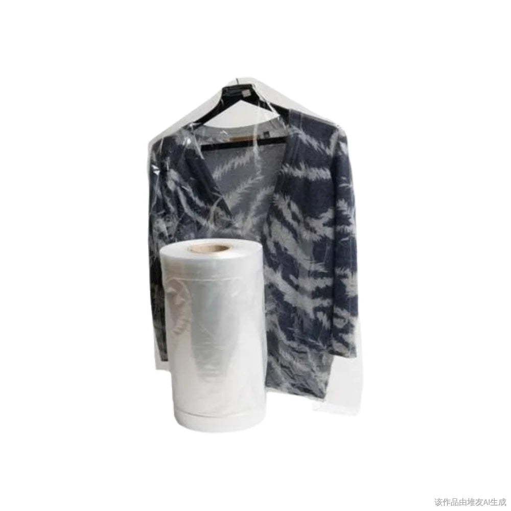 Customized Wholesale Big Personalized Waterproof  White Plastic clear  Garment Packing Dust Cover Bags Rolling
