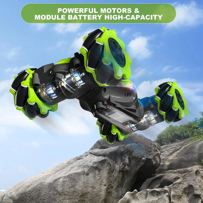 HOSHI 1611 Stunt Car 1/24 2.4Ghz 4WD Twist Gesture Sensor Control 360 Degree Rotation Mini Stunt 2XBATTERY Remote Control Toys
