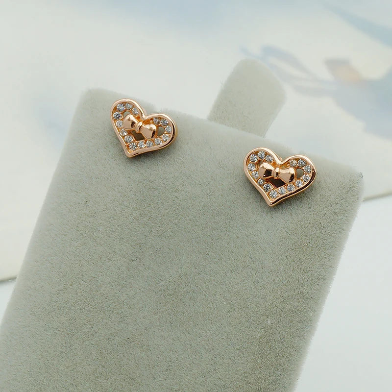 New Jewelry Minimalist Shaped Heart Nimi Small Size Cz Zirconia S925 Silver Stud Earrings for Kids
