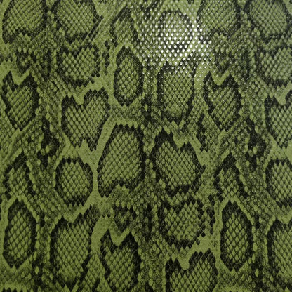 A-4109 PU Artificial Snake Skin Print Glossy Fabric Eco-Friendly Synthetic Leather for Bags Sofa Customization for Furniture