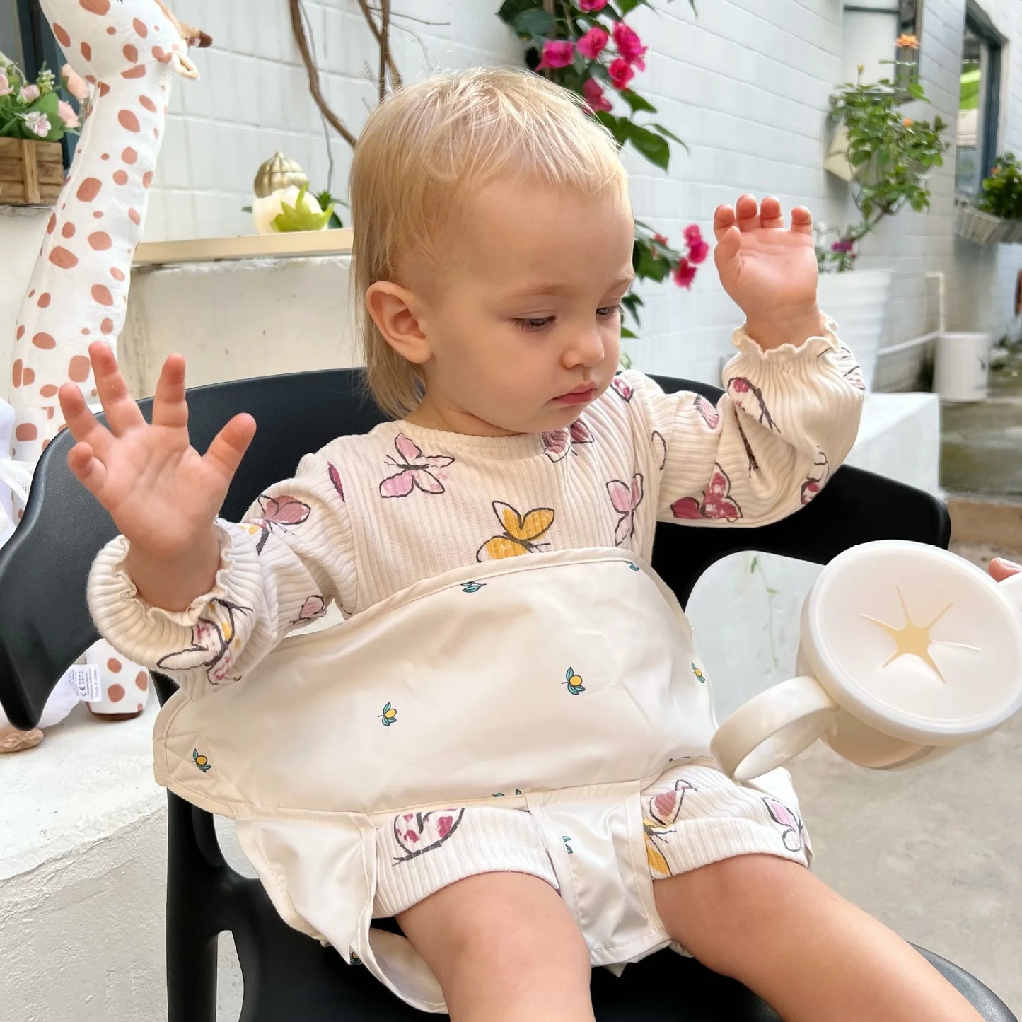 New Cartoon Baby Dining Chair with Safety Fixed Polyester Belt Child Seat Package Featuring Straps