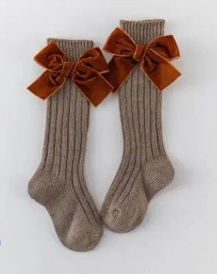 0-3Yrs Newborn baby girls pantyhose velvet ribbon bowknot design kids leggings for girls clothes toddler baby stocking children