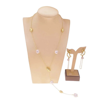 Zhuerrui Cheap African Gold Jewelry Sets Fashion Sweater Chain Jewelry Set Exquisite Women's Costume Accessories HV2301525