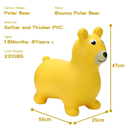 Animal Hopper Bear Inflatable Toy Horse Ride on Toy Animal Pvc Inflatable Hopper Horse Jumping Horse Baby Toddler Outdoor Toys