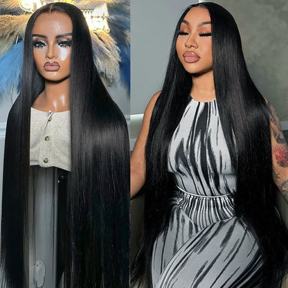 Lemoda 13x4 Lace Front Wigs Human Hair Pre Plucked with Baby Hair 12A Brazilian Straight Human Hair Wigs for Black Women
