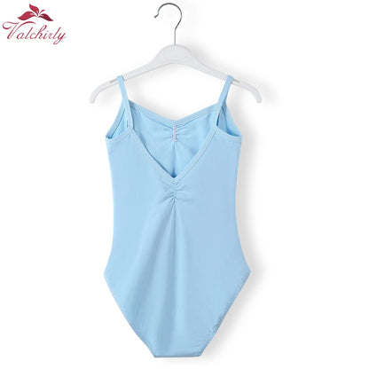 New Girls Camisole Ballet Leotard Dancewear Cotton Gymnastics Leotard Strap Ballet Leotard Dress