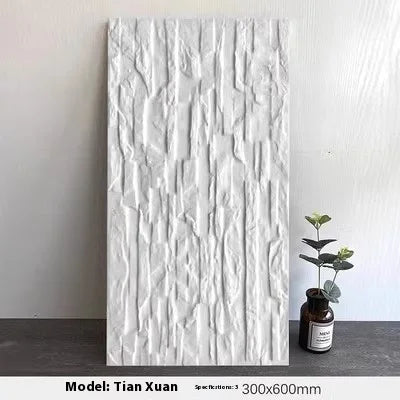 High - Durability Foshan 300X600 White Concave Enamel Cultural Stone Tiles for Villa Exterior Walls and Courtyard Walls