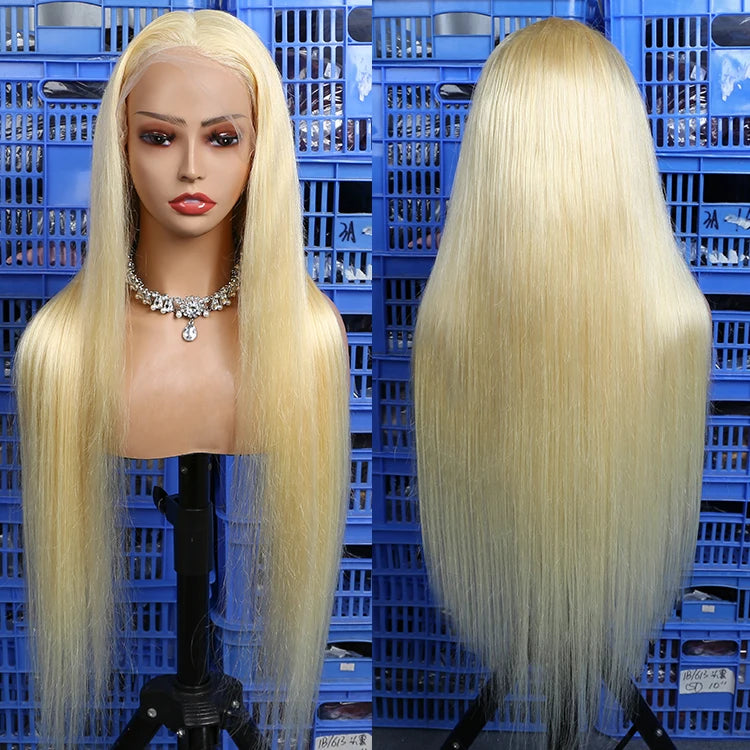 Raw 613 HD Lace Wigs Raw Human Hair Lace Front, Blonde 613 Deep Wave Vietnamese Hair Wig, Glueless 13X6 HD Full Lace Frontal Wig