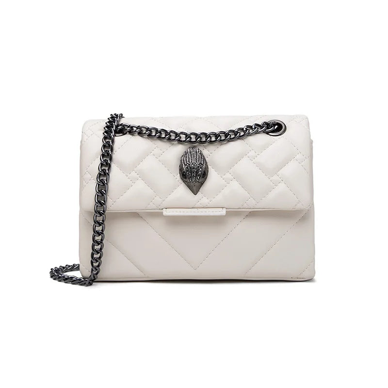Foreign Trade Cross-Border E-Commerce Women's Chain Crossbody Shoulder Bag Flap Closure PU European Retro Style Small Handbag