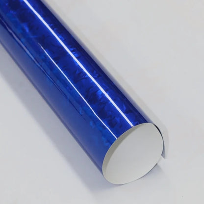 PET Liner Chrome Forged Carbon Blue Color Wrap Vinyl Film