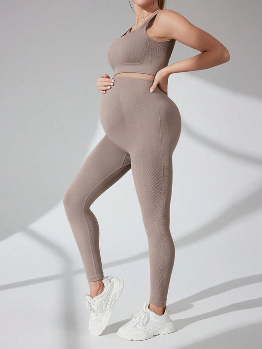 3048 High Waist Cross-Border Maternity Yoga Pregnant Women Gym Wear Suit Seamless Moisture-Wicking Fitness Gear for Women