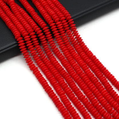 Natural Red Coral Beads Cylindrical Loose Coral Beads for Jewelry Making DIY Bracelet Necklace Accessories Size 3x3mm